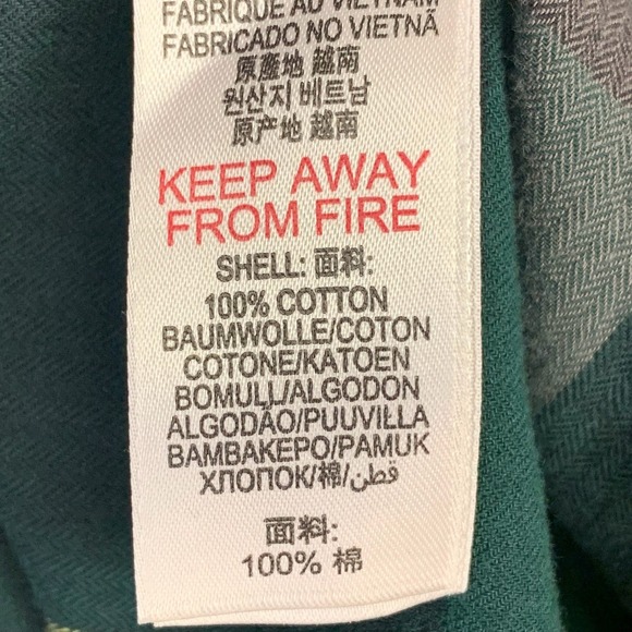 Burberry Kids Plaid Long Sleeve Button Up Shirt Green Grey Yellow Check Boys 7Y - Picture 13 of 16